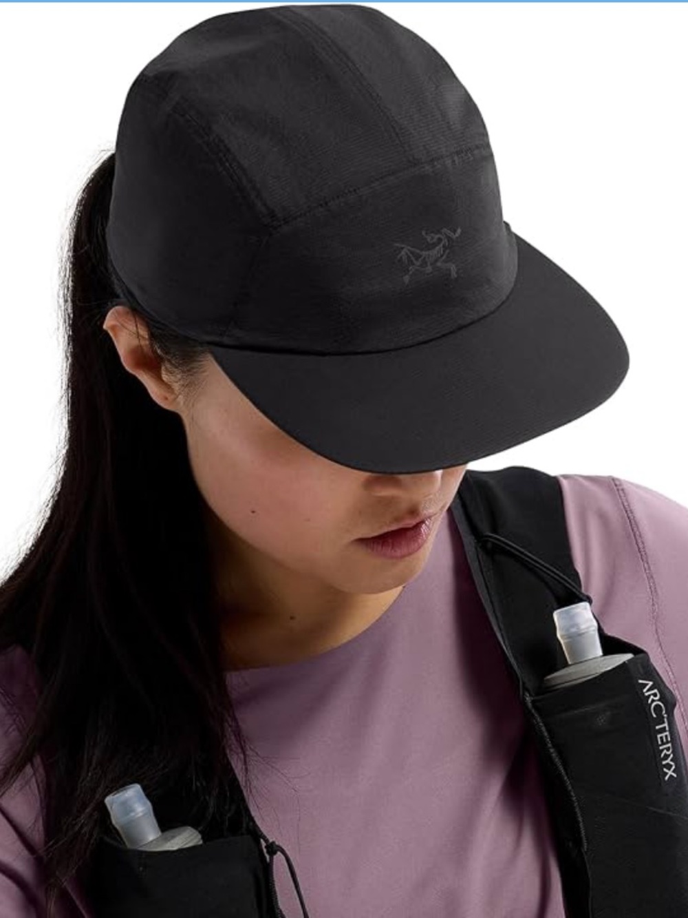Arcteryx Norvan Regular Brim Hat In Black Ultra Lightweight Running Hiking OS
